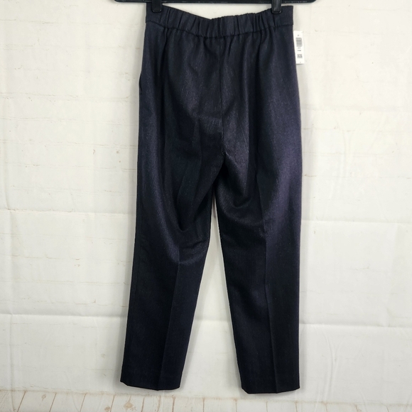 Babaton Conan Atelier Career Wool Cashmere Blend Pants Mini Stripe Navy/Gray 0 - Picture 4 of 12